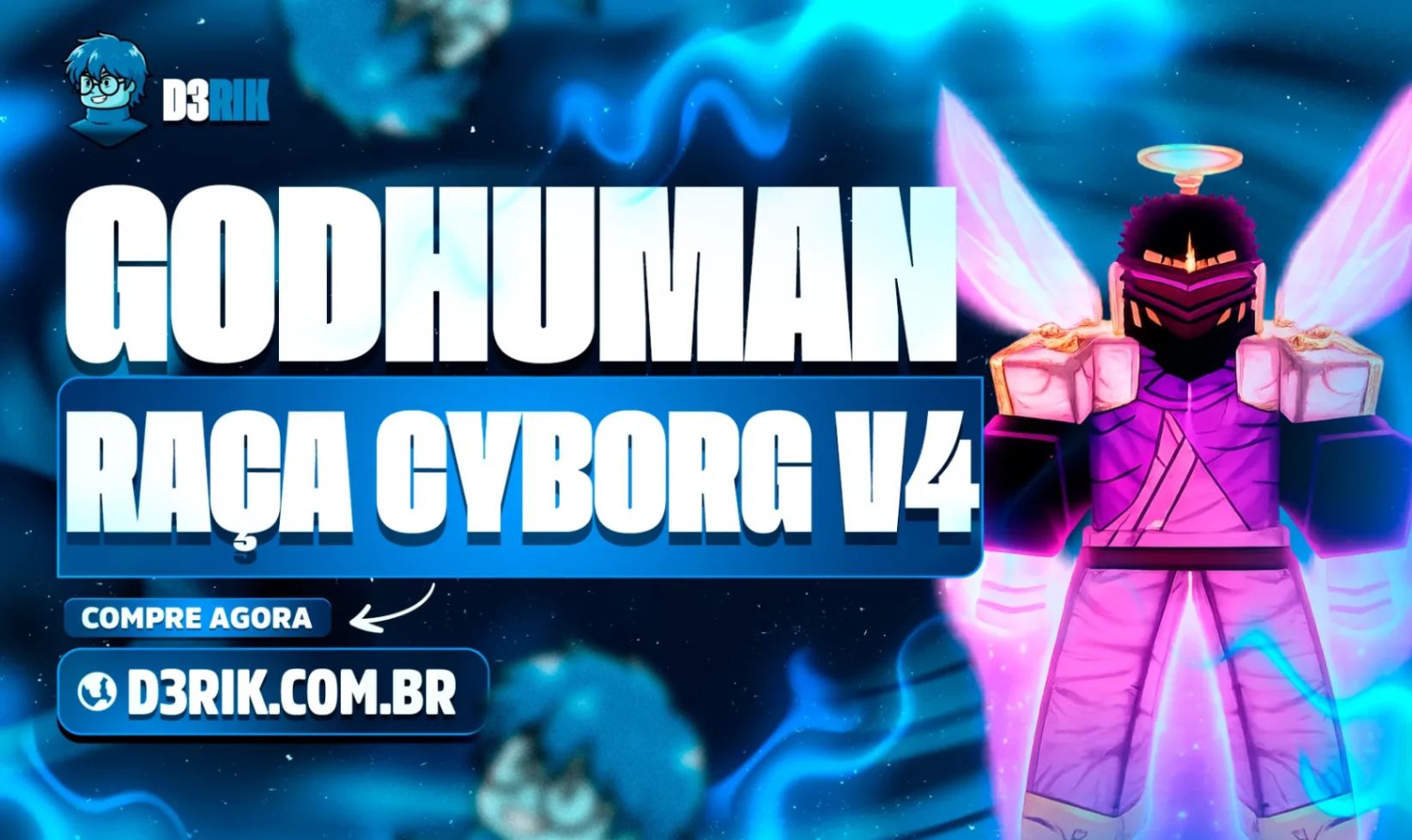 Cyborg V4 Full Gear + Skull Guitar + Cursed Dual Katana (CDK) + Godhuman + Level Máximo