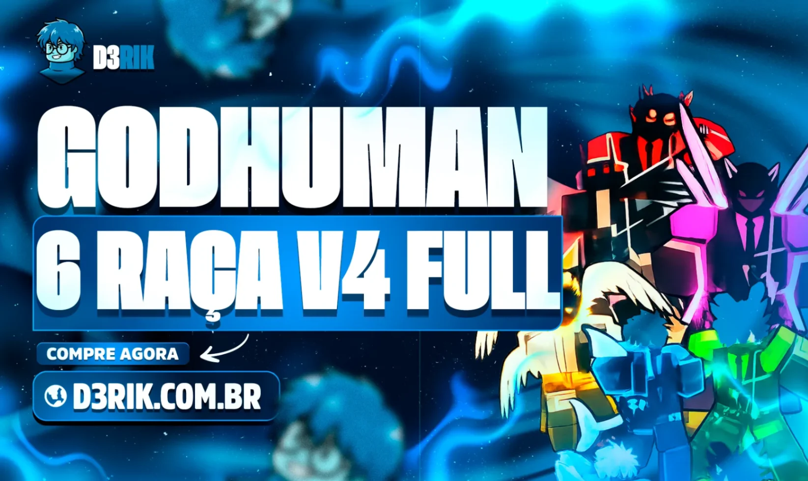 6 Raças V4 Full Gear + Skull Guitar + Cursed Dual Katana (CDK) + Godhuman + Level Máximo