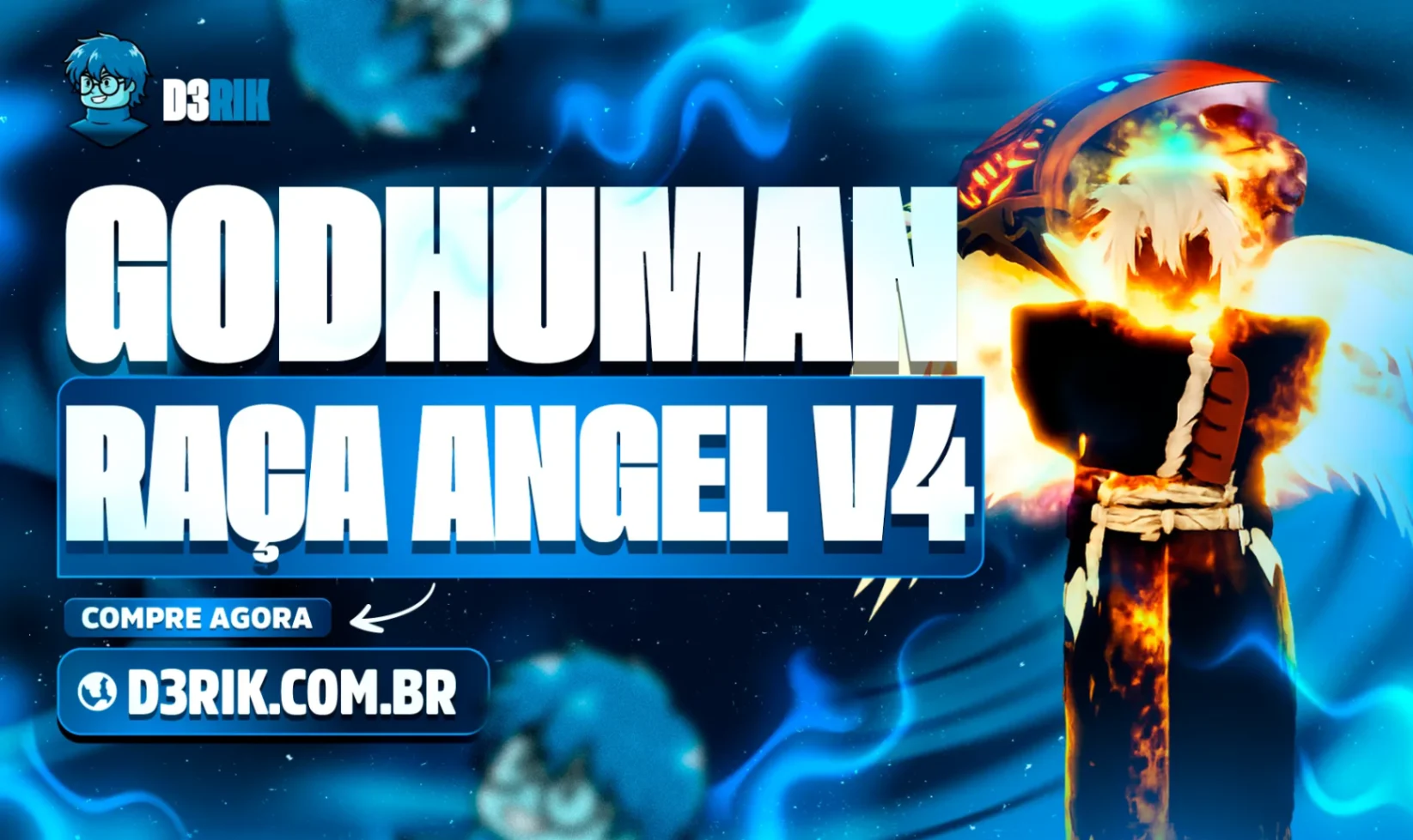 Angel V4 Full Gear + Skull Guitar + Cursed Dual Katana (CDK) + Godhuman + Level Máximo